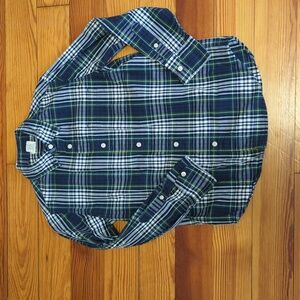 J Crew Factory Boys Plaid Button Down 8
